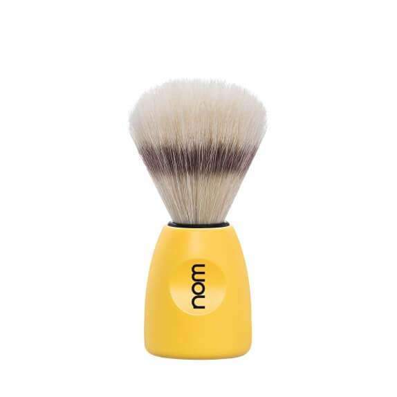 SHAVING BRUSH BY MÜHLE BOAR BRISTLE YELLOW PLASTIC HANDLE Man Of Siam wet shave Thailand